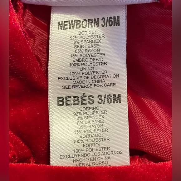 🌟Host Pick🌟Red Velvet Dress 3/6 months ♥️ - Picture 5 of 5